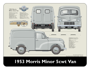 Morris Minor 5cwt Van Series II 1953 Mouse Mat